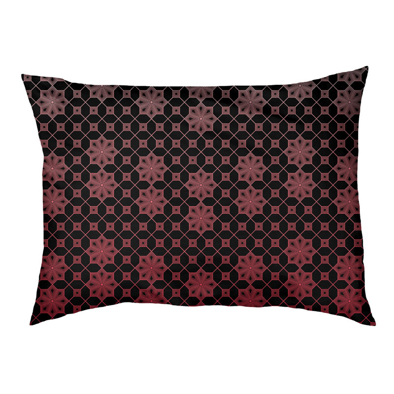 Coussin pour chien Byrge, Moyen (H 14 po x l 42,5 po x P 32,5 po), Orange clair / noir