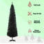 Arbre de Noël moderne au crayon - Conception compacte et peu encombrante avec base robuste