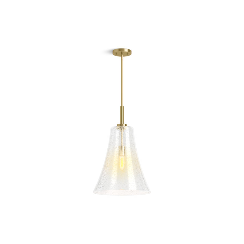 Simplice 14 In. Pendant, 65.75" H x 14" W x 14" D, Brushed Moderne Brass