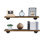 Tablette murale 24 "en bois rustique industriel - Tablettes en bois véritable espresso