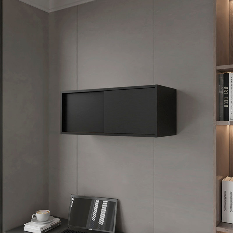 Armoire murale Bliss, bureau, noir, Noir