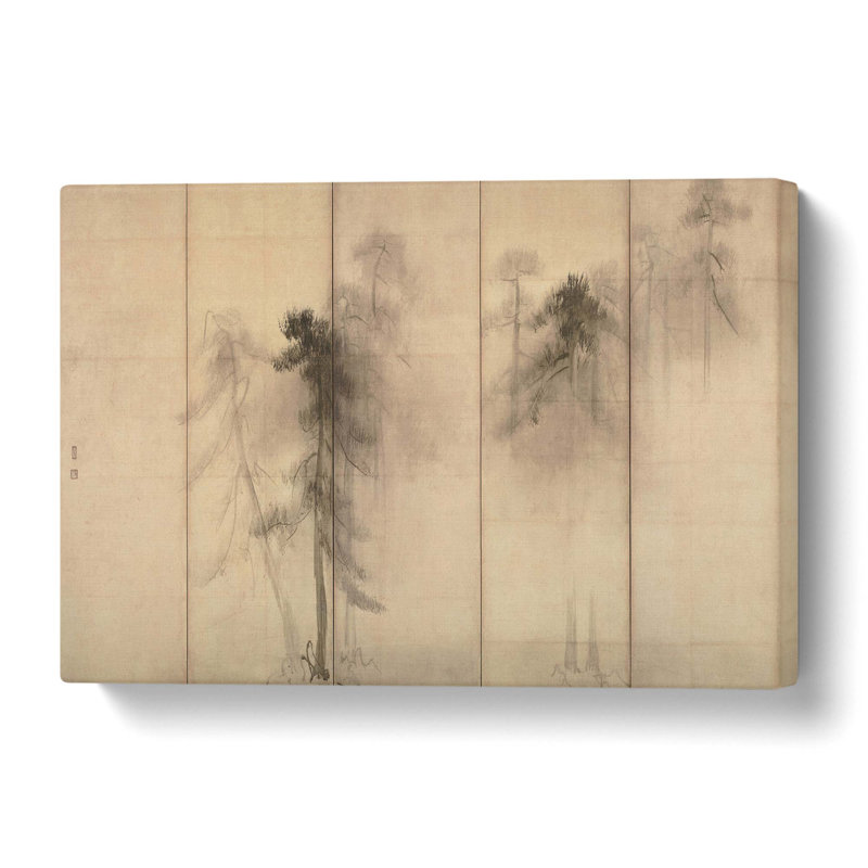 Pine Trees by Hasegawa Tohaku - Wrapped Canvas Painting, 35.6 cm H x 50.8 cm W