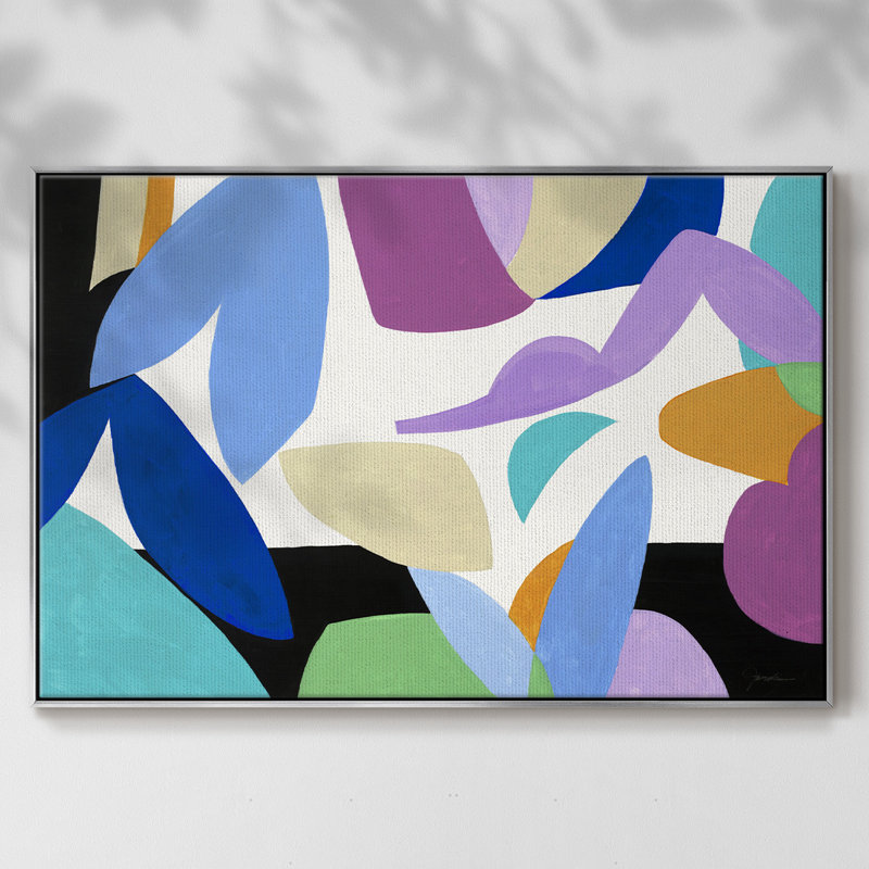 Ode To Matisse II, reproduction d'art sur toile, Toile argentée avec cadre flottant, L 27 po x H 41 po x P 1,5 po