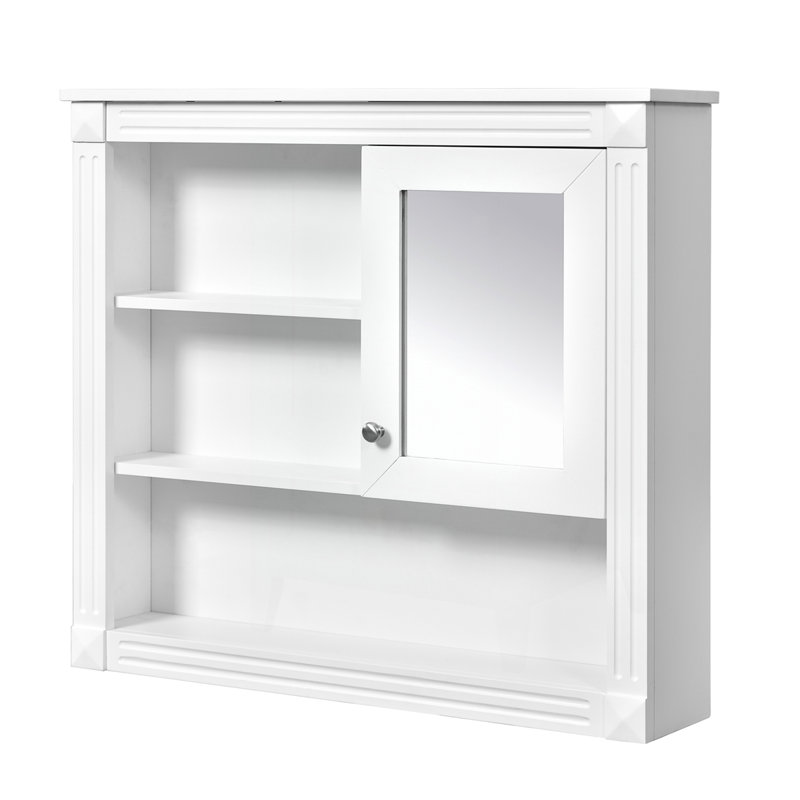 Armoire murale de salle de bain 32 "avec miroir, Blanc