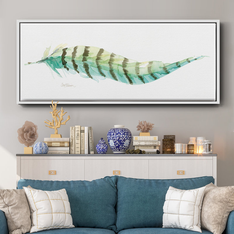 Tail Feather II- Framed Canvas