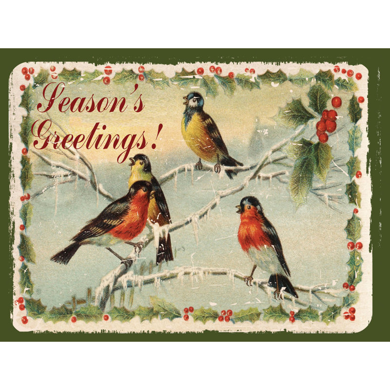 Signe de Noël en métal Season's Greetings, H 8,5 po x l 11,5 po x P 0,04 po