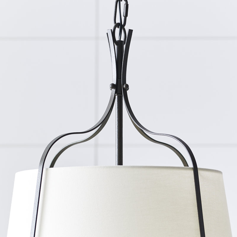 Leander 1 - Light Pendant, Smith Steel, 24.75" H x 18.25"W x 18.25" D