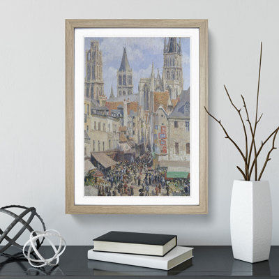 The Old Market at Rouen by Camille Pissarro - Picture Frame Painting