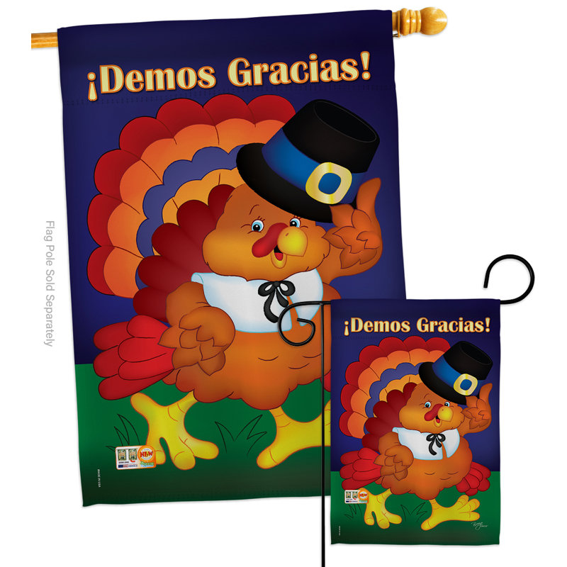 Demos Gracias! Ensemble de drapeaux en polyester 40 x 28 po Impressions