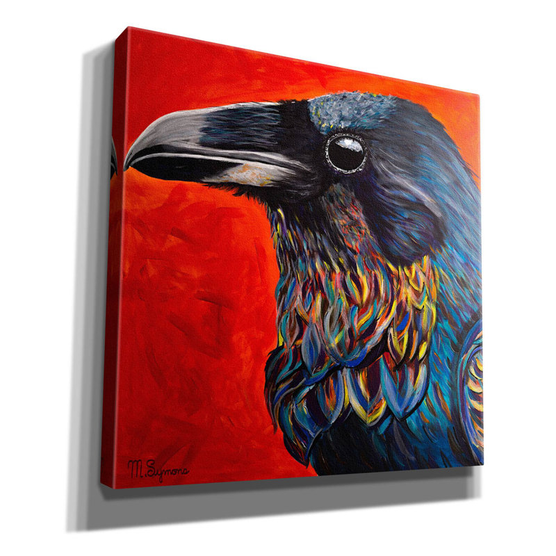 «Jasom Glistening Raven» par Melissa Symons, H 12 po x l 12 po x P 0,75 po