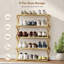 HOMCOM Bamboo Shoe Rack, Folding Shoe Shelf-799607741