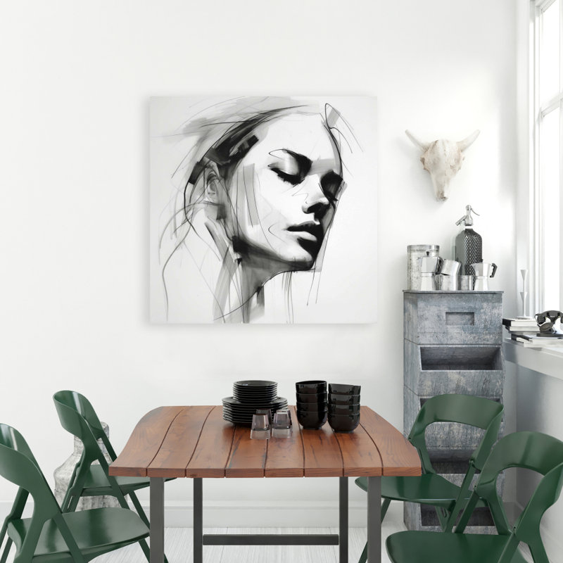 Traits féminins - Toile de cuisine blanche pour la décoration intérieure
