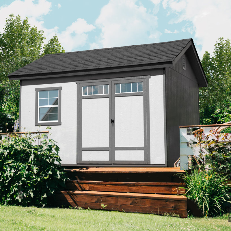 Beachwood Wood Storage Shed, 8 ft. W x 12 ft. D, No Floor (DIY Installation), No, Without Floor, 8' W x 12' D