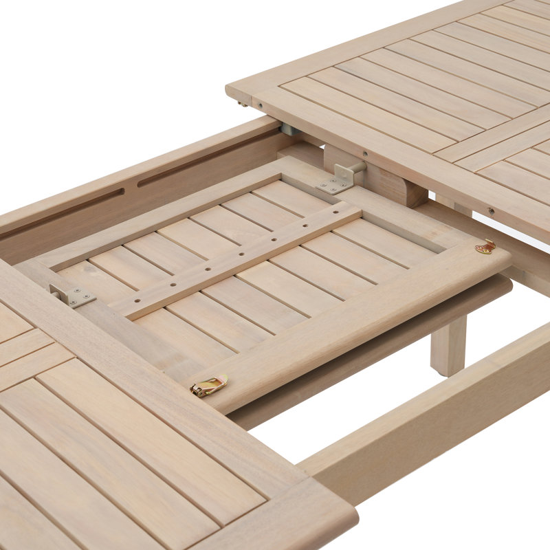 Outdoor Extendable Wood Dining Table