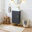 Petit meuble-lavabo simple autoportant 16 po avec plateau en céramique 16 po-585053306