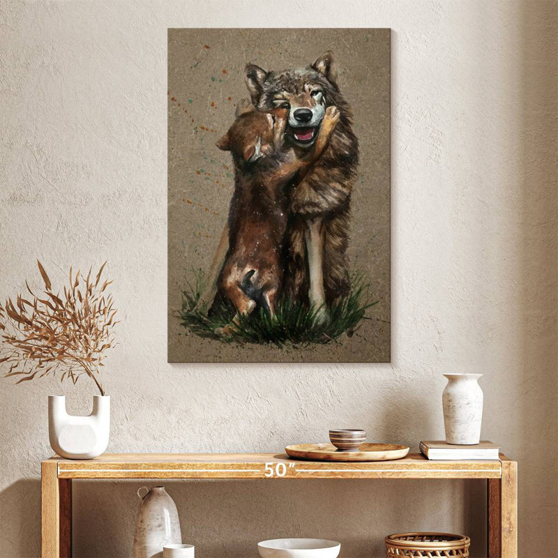 Brampt Wolf Parenting, 39" H x 26" W