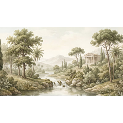 Papier peint classique Temple Shades Of Green