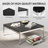 Brothir 39.4'' Wood Top Square Coffee Table with Stainless Steel Base 3 Min to Assemble-1763176880