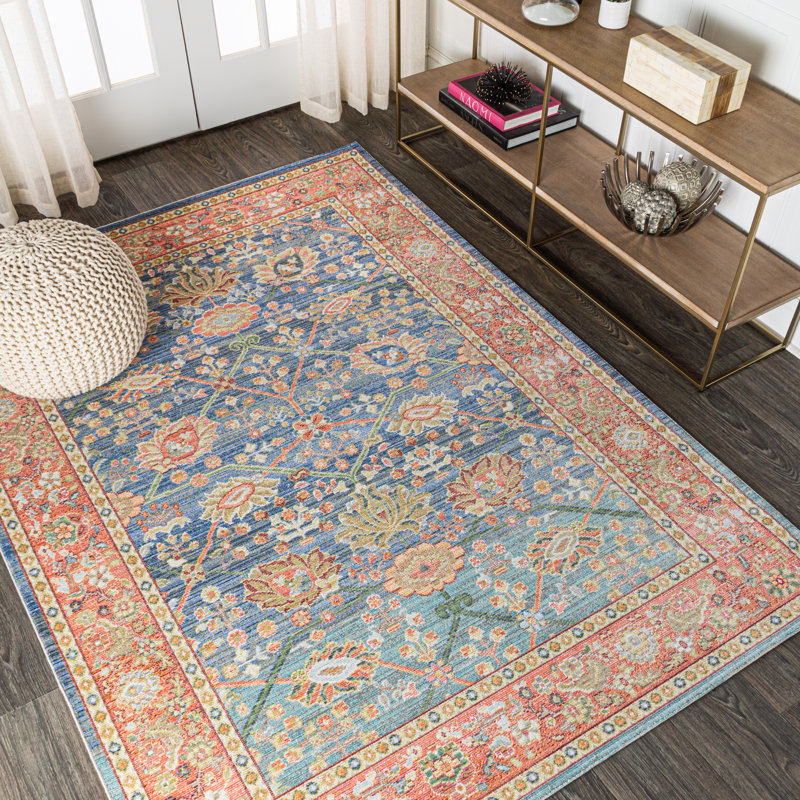 Tapis moderne prune / terre cuite Eglinton, Rectangle 4pi x 6 pi