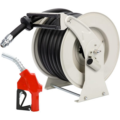 Steel Stand Hose Reel with 300 PSI Construction-Grade Rubber Hose