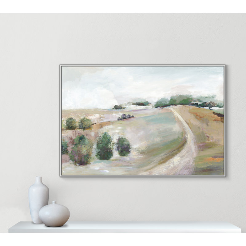 Kel Country Road Hill by Allison Pearce - Floater Frame Print on Canvas, 41.5" H x 61.5" W, White