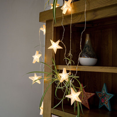 Wauhillau 0.07M LED Bulb Paper Lantern String Light