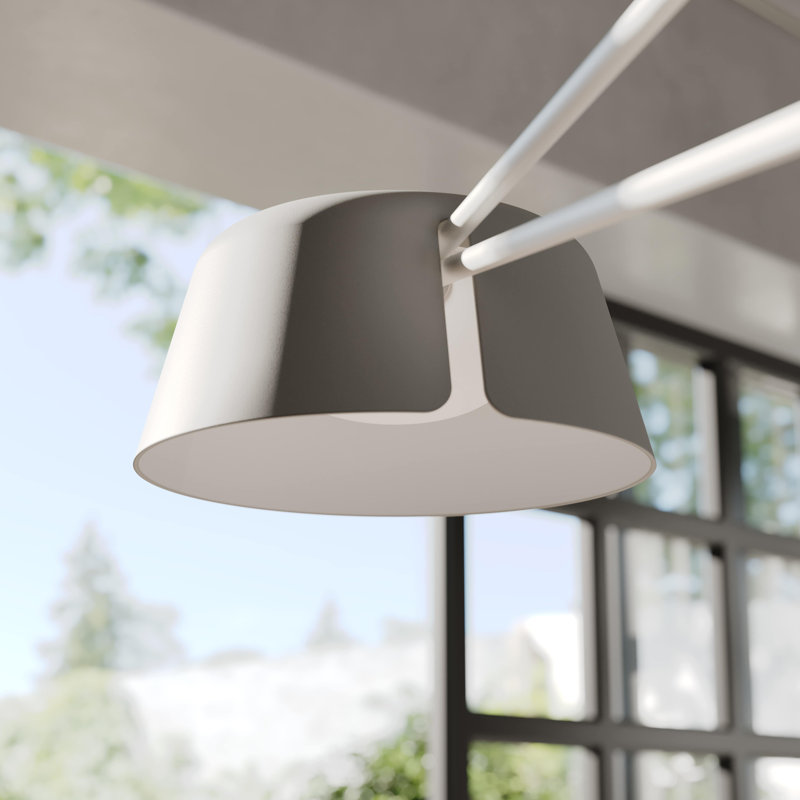 Ray LED Chandelier, Warm Gray, 3, Warm Gray