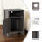Side Table Set of 2, 16'' W Rustic Wood End Table with Barn Door and Open Shelf for Living Room, Bedroom, Office