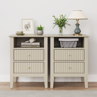 Amberrae 2 Drawer Nightstand (Set of 2)