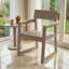 Fauteuils de jardin et d'extérieur en PEHD couleur bois antique avec dossier, design moderniste