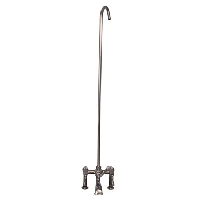 3 Handle Bathroom Clawfoot Tub Faucet with Diverter