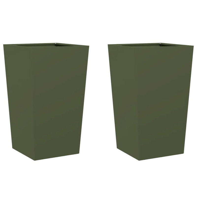 Raice Planter Box, Olive Green, 75cm H x 45cm W x 45cm D