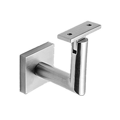 Support de main courante en béton avec rosette carrée et plaque plate