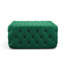 Silkgrass Velvet Tufted Square Footstool Ottoman-220304302