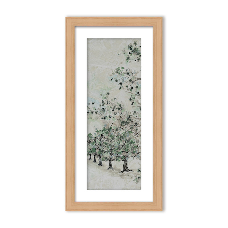 Nature Inspired "Budding Spring" Canvas Wall Art By , 16" H x 8" W x 1.125" D, Black, Framed Print