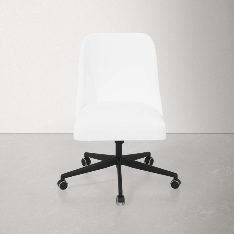 Acosta Height Adjustable Swivel Task Chair, White Performance Twill