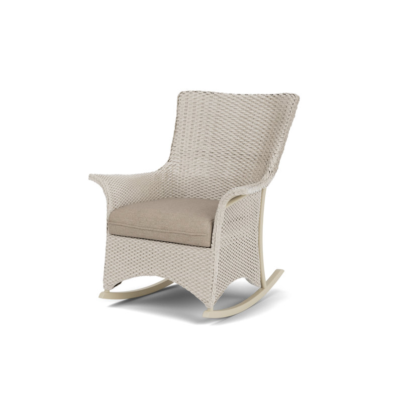 Mandalay Outdoor Rocker Chair, Demo Oatmeal, Linen