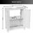 White Bathroom Vanity, Under Sink Cabinet with U-Shaped Cut-Out, Double Vented Doors, Space-Saving Design for Modern Bathrooms, Santorin Collection