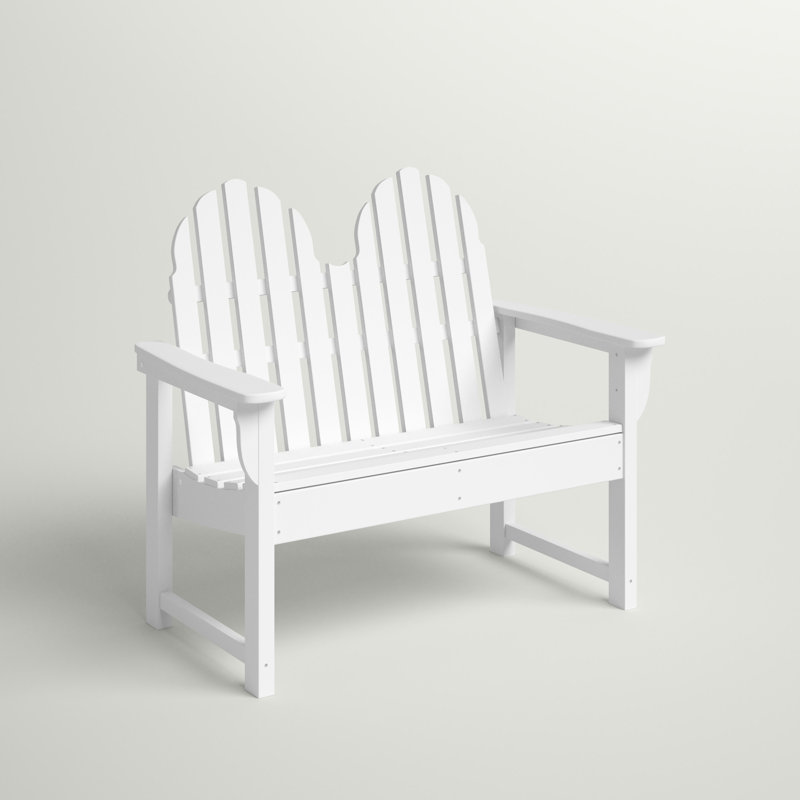 POLYWOOD x Sol 72 Traditional 48" Adirondack Bench, White
