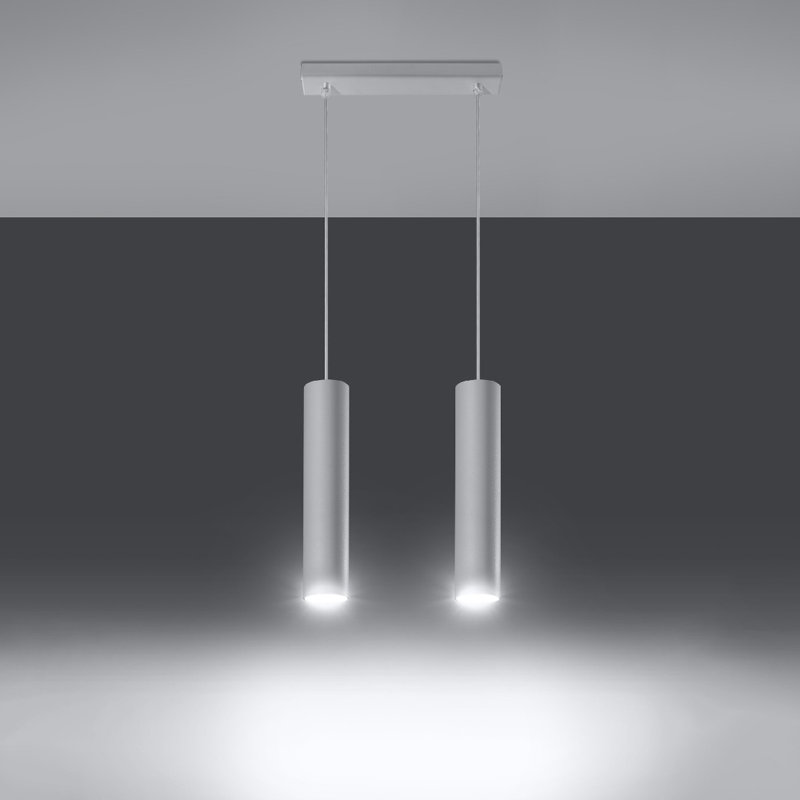 Aliezah 2 - Light Cylinder Pendant, White