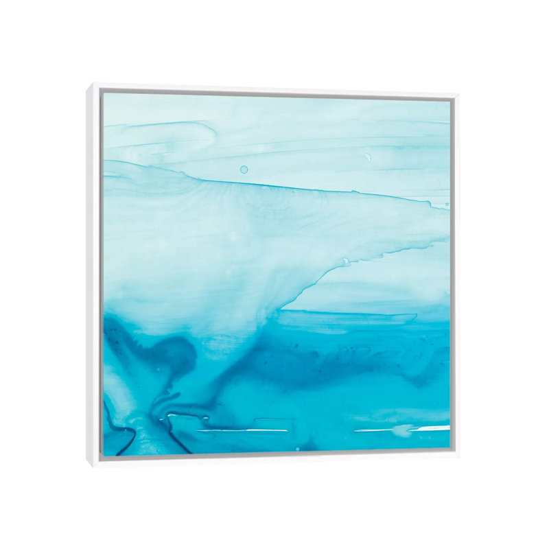 Reproduction d’art, "faire Waves I" par Ethan Harper, H 37 po x l 37 po x P 1,5 po, Toile blanche encadrée, Pas de tapis
