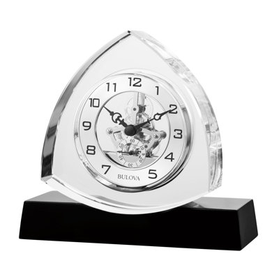 Trident- Table Top Clock- K9 Glass (B1706)