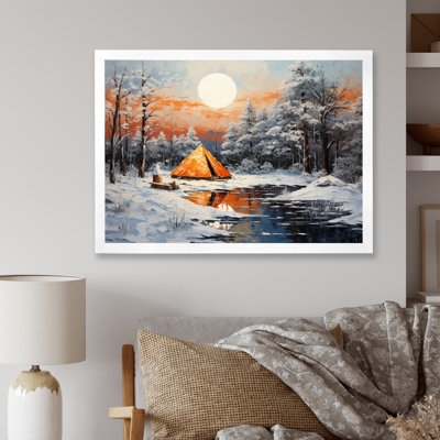 Winters Camping Glow III, reproduction d'art sur toile