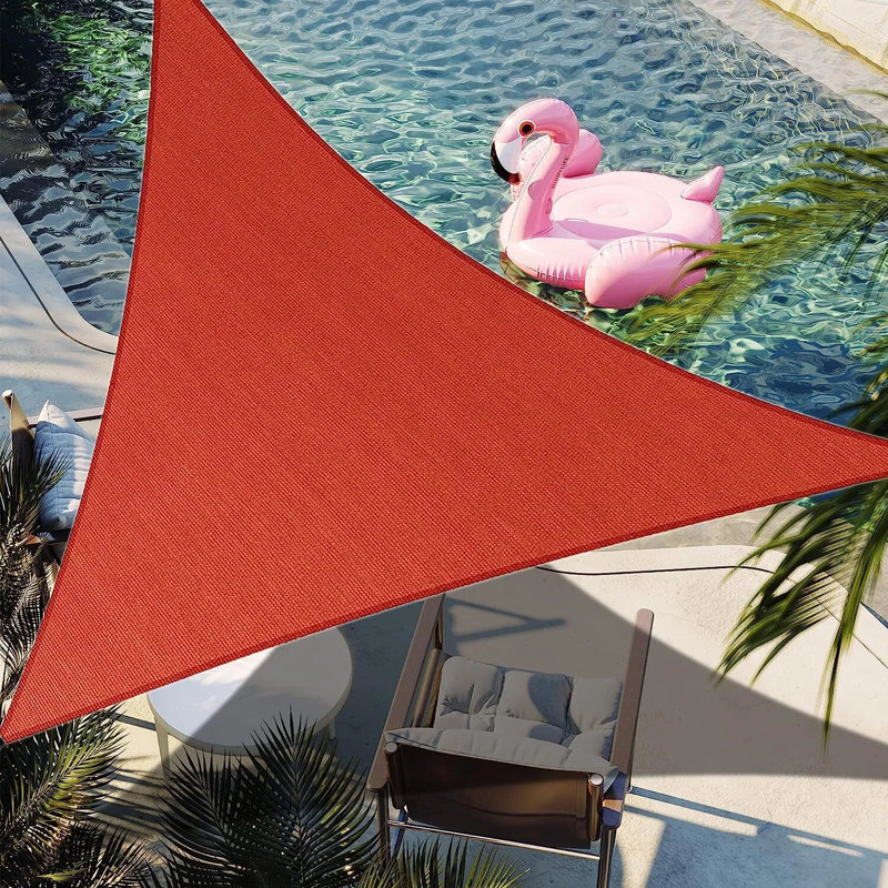 8' Triangle Shade Sail, Rust-Red