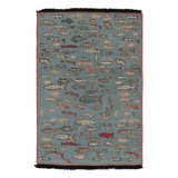 Burano Hand Knotted Wool Animal Print Area Rug