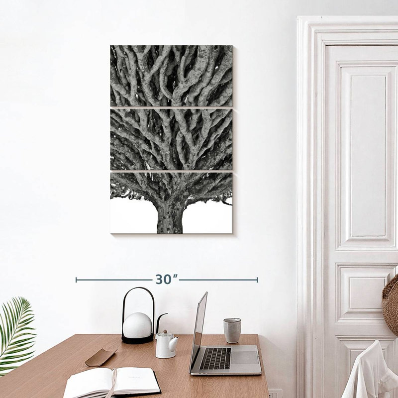 Harnek Monochrome Dragon Tree, 32" H x 20" W
