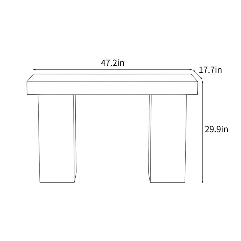 Console moderne, simple et tendance, H 29,9 po x l 47,2 po x P 17,7 po