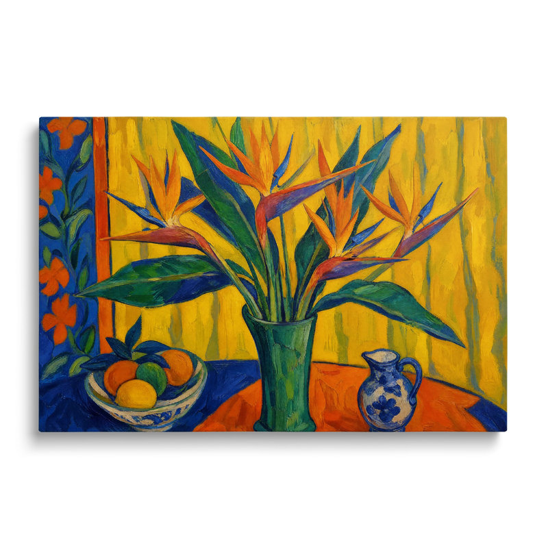 Reproduction d'art « Oiseau de paradis » sur toile - 40,6 x 61 cm, H 16 po x l 24 po