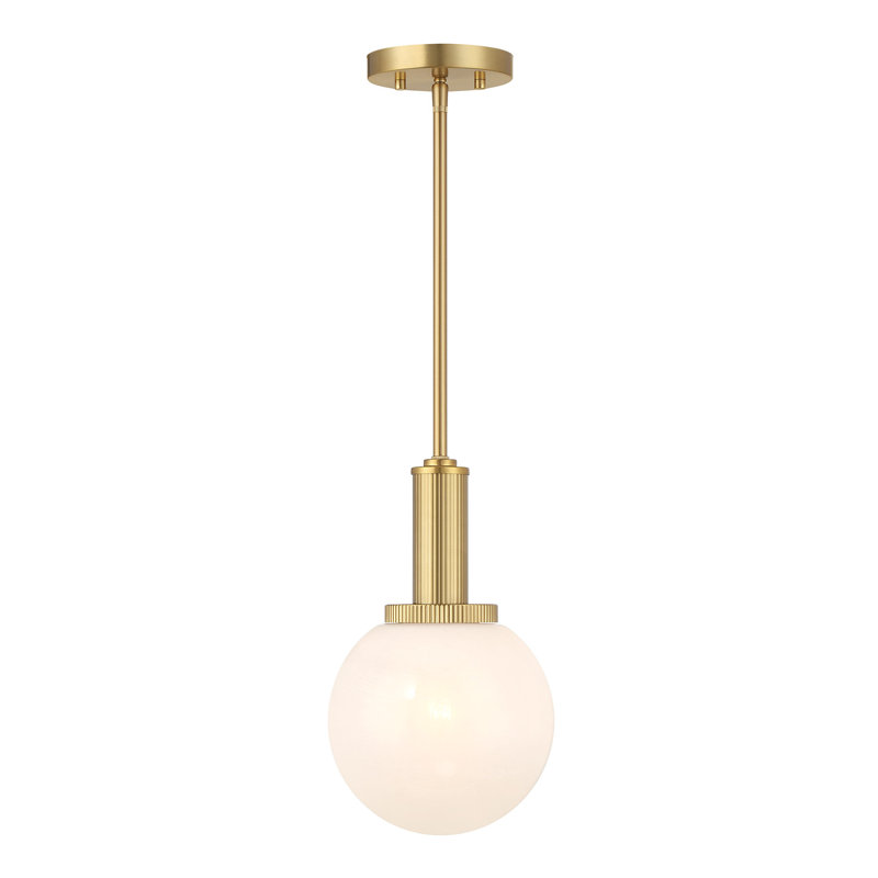 Edmiston 1-Light Pendant in Brass, Brass