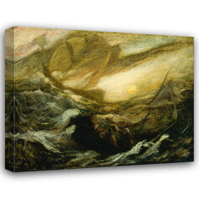 "Flying Dutchman" by  Albert Pinkham Ryder - Gallery Wrap Canvas Wall Art